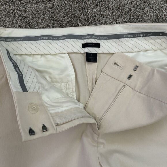 THE LIMITED Editor Mid Rise Beige Flare Leg Dress Pants Women’s Size 8 - Picture 2 of 11